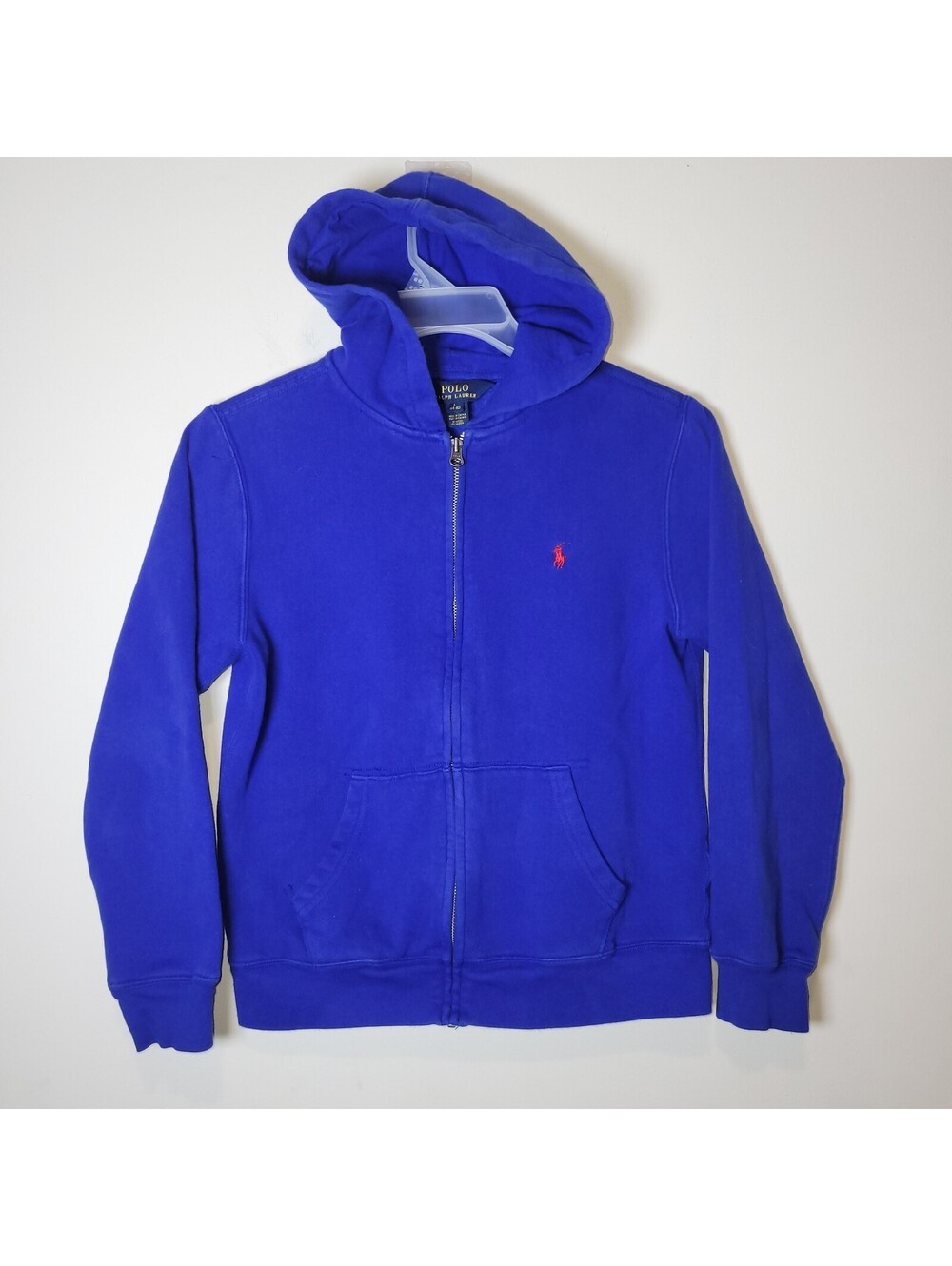 Polo Ralph Lauren Boys' Full Zip Hoodie Sweatshirt Blue Size L (14-16) Cotton